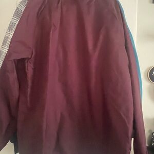 Maroon Vans Button Jacket (No Hood)